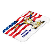 Love America. Retro Pin-up Magnet (Linke Seite)