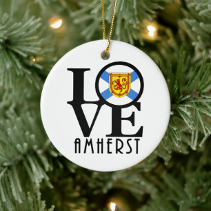 LOVE Amherst NS Keramik Ornament