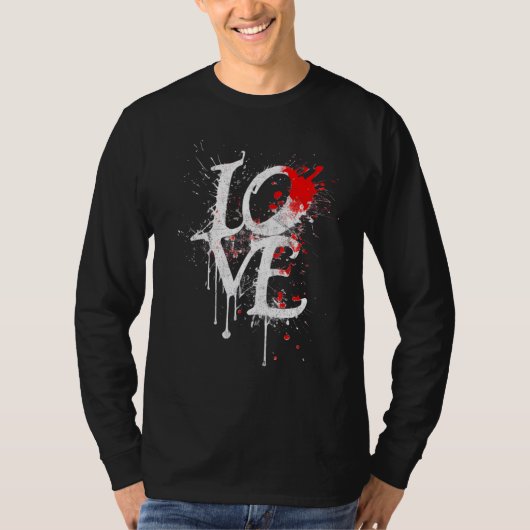 Love, amore, Liebe, amor, aimer, splash street art T-Shirt (Vorderseite)