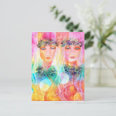 Love and Aloha Postcard Postkarte (Stehend Vorderseite)