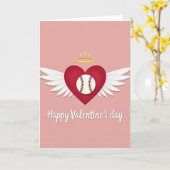 Love And Baseball Valentines Card Karte (Gelbe Blume)