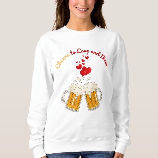 Love and beer for couples sweatshirt (Vorderseite)