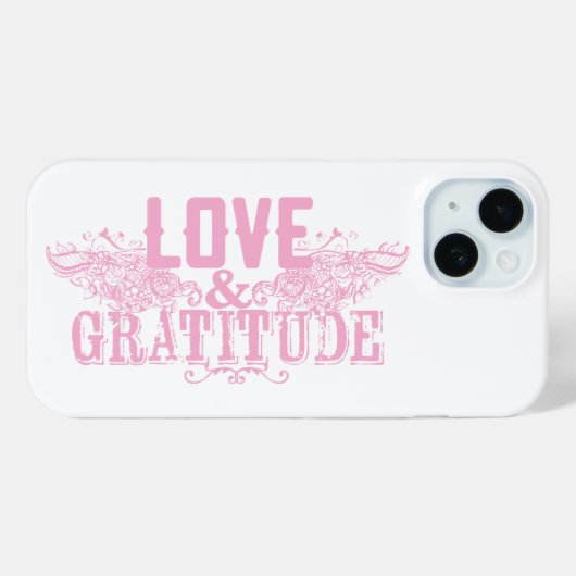 Love and Gratitude Cell Phone Case (Rückseite (Horizontal))