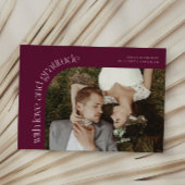 Love and Gratitude Cranberry Wedding Photo Dankeskarte