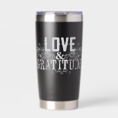 Love and Gratitude Travel Mug Thermobecher (Vorderseite)
