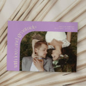 Love and Gratitude Wisteria Wedding Photo Dankeskarte