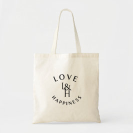 Love and Happiness – Inspirational Quote Tote Bag Tragetasche