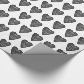 Love and Heart in Chalk Chalkboard Pattern Geschenkpapier (Ecke)