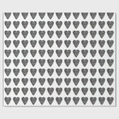 Love and Heart in Chalk Chalkboard Pattern Geschenkpapier (Flach)