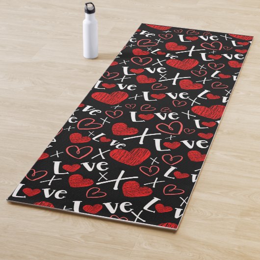 Love and hearts seamless pattern yogamatte (Beispiel)