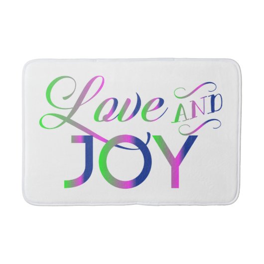 Love And Joy Colorful Badematte (Vorderseite)