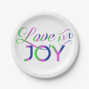 Love And Joy Colorful Pappteller