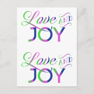 Love And Joy Colorful Postkarte