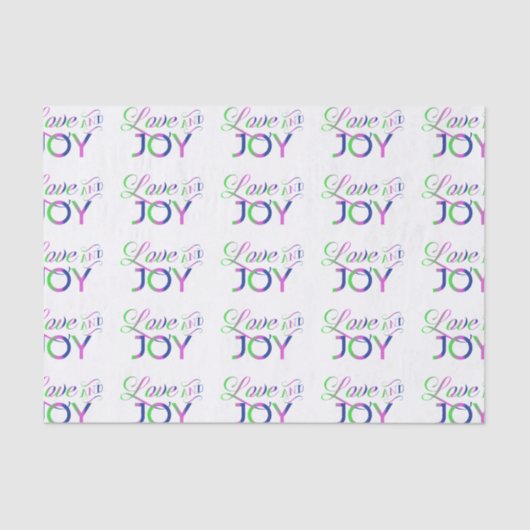 Love And Joy Colorful Seidenpapier (Vorderseite)