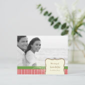 Love and Joy in Houndstooth Feiertagspostkarte (Stehend Vorderseite)