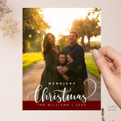 Love and Joy, Merry Christmas Family Photo Postkarte