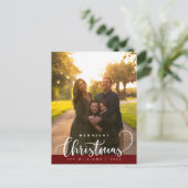 Love and Joy, Merry Christmas Family Photo Postkarte (Stehend Vorderseite)