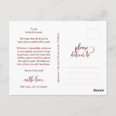 Love and Joy, Merry Christmas Family Photo Postkarte (Rückseite)