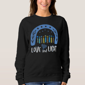 Love And Light Hanukkah Rainbow For Kids Sweatshirt