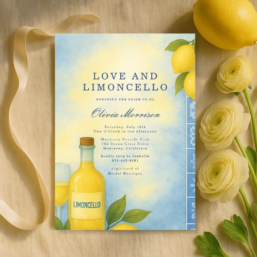 Love and Limoncello Italian Bridal Shower Einladung