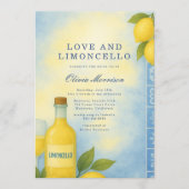 Love and Limoncello Italian QR Code Bridal Shower Einladung (Vorderseite)