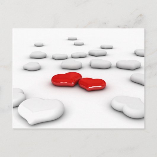 Love and Many Hearts Postkarte (Vorderseite)