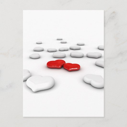 Love and Many Hearts Postkarte (Vorderseite)