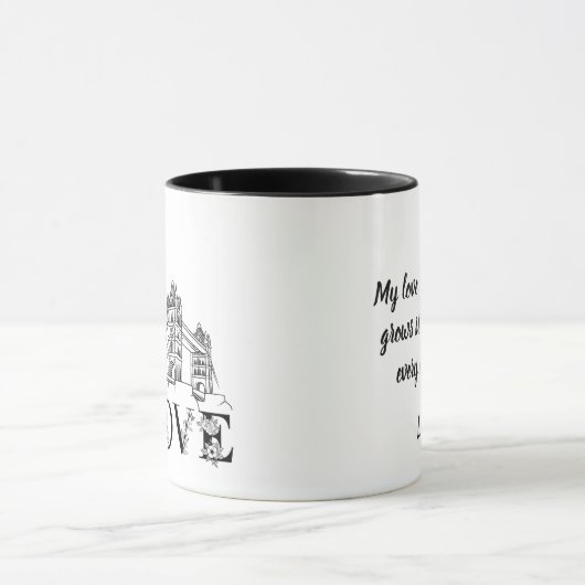Love and Monument Personalized Mug Tasse (Zentrum)