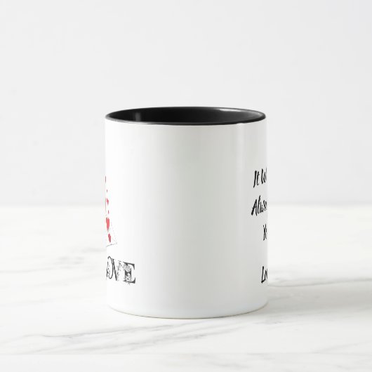 Love and Monument Personalized Mug Tasse (Zentrum)