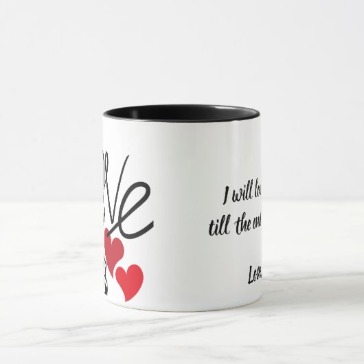 Love and Monument Personalized Mug Tasse (Zentrum)