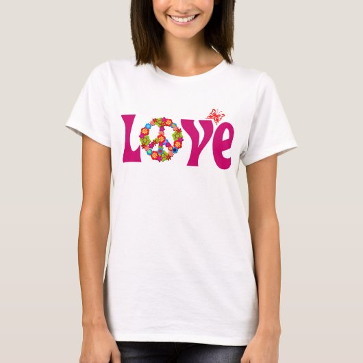 Love and Peace Long Sleeved T-Shirt (Vorderseite)