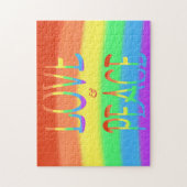 Love and Peace Rainbow Letters Puzzles (Vertikal)
