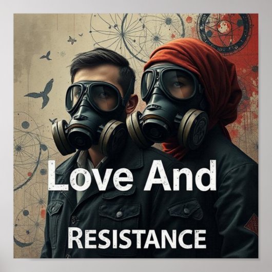 LOVE AND RESISTANCE Kafka Romantics Modern Graphic Poster (Vorne)