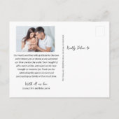 Love and Thanks Baby Photos Birth announcement Postkarte (Rückseite)