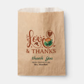 Love and Thanks Bridal Shower Wedding Coffee Theme Geschenktütchen (Vorderseite)