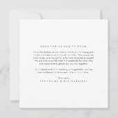 Love and Thanks | Modern Typography Wedding Square Dankeskarte (Rückseite)