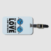 Love and the Beach Typography Gepäckanhänger (Vorderseite (Horizontal))