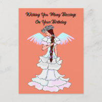 Love Angel Birthday Postcard
