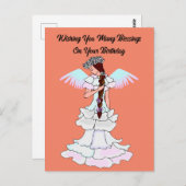 Love Angel Birthday Postcard Postkarte (Vorne/Hinten)