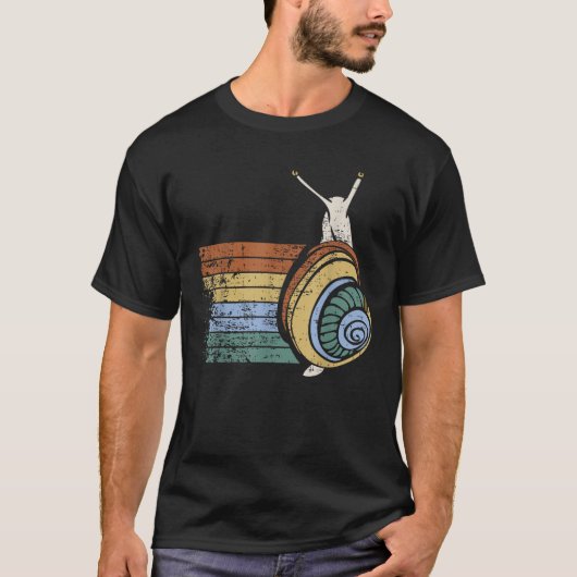 Love Animals Retro Snail Gift Design Idea for Snai T-Shirt (Vorderseite)