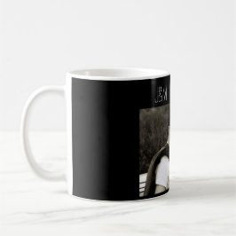 Love Anniversary Couple Photo Date Initials Black Kaffeetasse