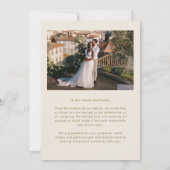 Love Appreciation Wedding Multi Photo Cream Dankeskarte (Rückseite)