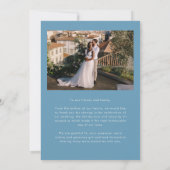 Love Appreciation Wedding Multi Photo Denim Blue Dankeskarte (Rückseite)