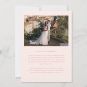 Love Appreciation Wedding Multi Photo Peach Dankeskarte (Rückseite)