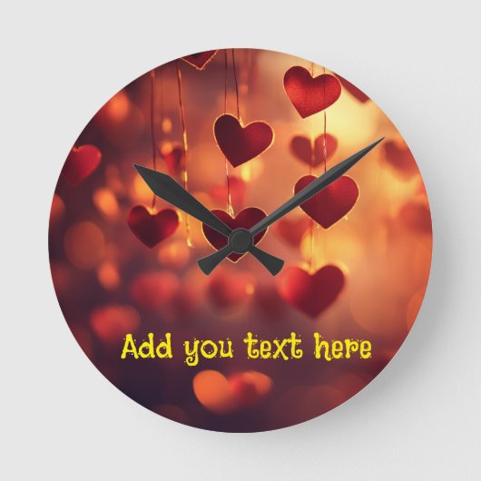 "Love Around the Clock" – Anpassbare Wanduhr (Vorderseite)