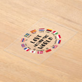 Love Around the World Languages Acryleinladungen (Ablage )