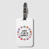 Love Around the World Languages  Gepäckanhänger (Vorderseite Vertikal)