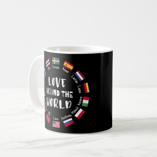 Love Around the World Languages  Kaffeetasse (Vorderseite Links)