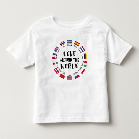 Love Around the World Languages  Kleinkind T-shirt (Vorderseite)
