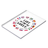 Love Around the World Languages  Notizblock (Linke Seite)